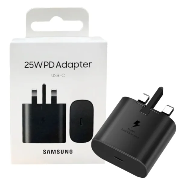 25W SAMSUNG PD ADAPTER UK (USB-C) (WITHOUT CABLE)