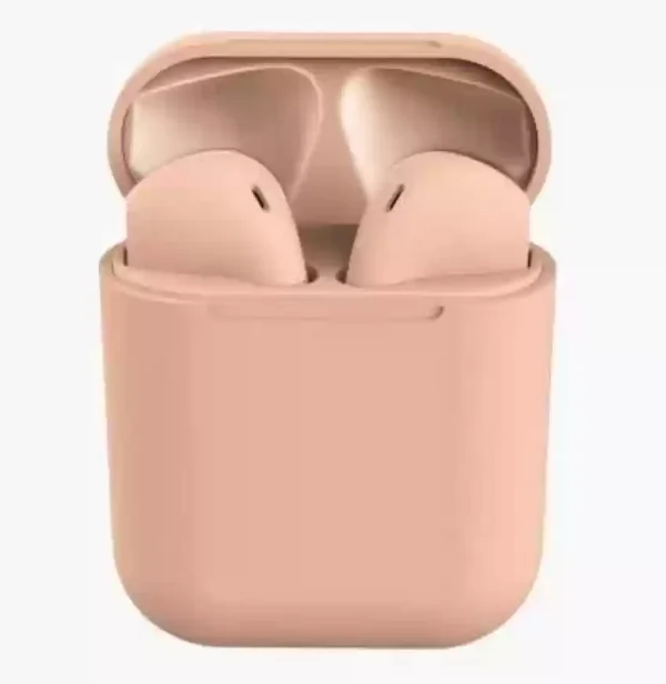 Original i12 Matte Bluetooth Wireless Earbuds with Super Sound High-Quality Touch Sensors Mini Charging Case, True Stereo Headphones with Builtin Mic 10m Transmission Headsets - Image 2